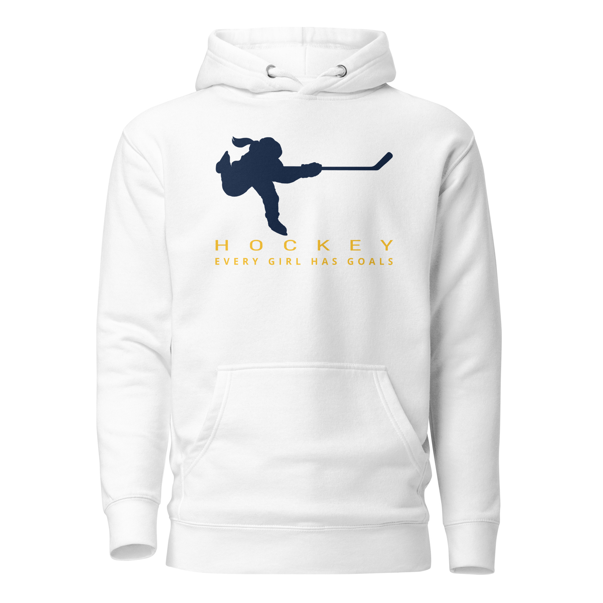 HOCKEY Every Girl Has Goals (Blue & Yellow Edition)Unisex Hoodie - Image 12