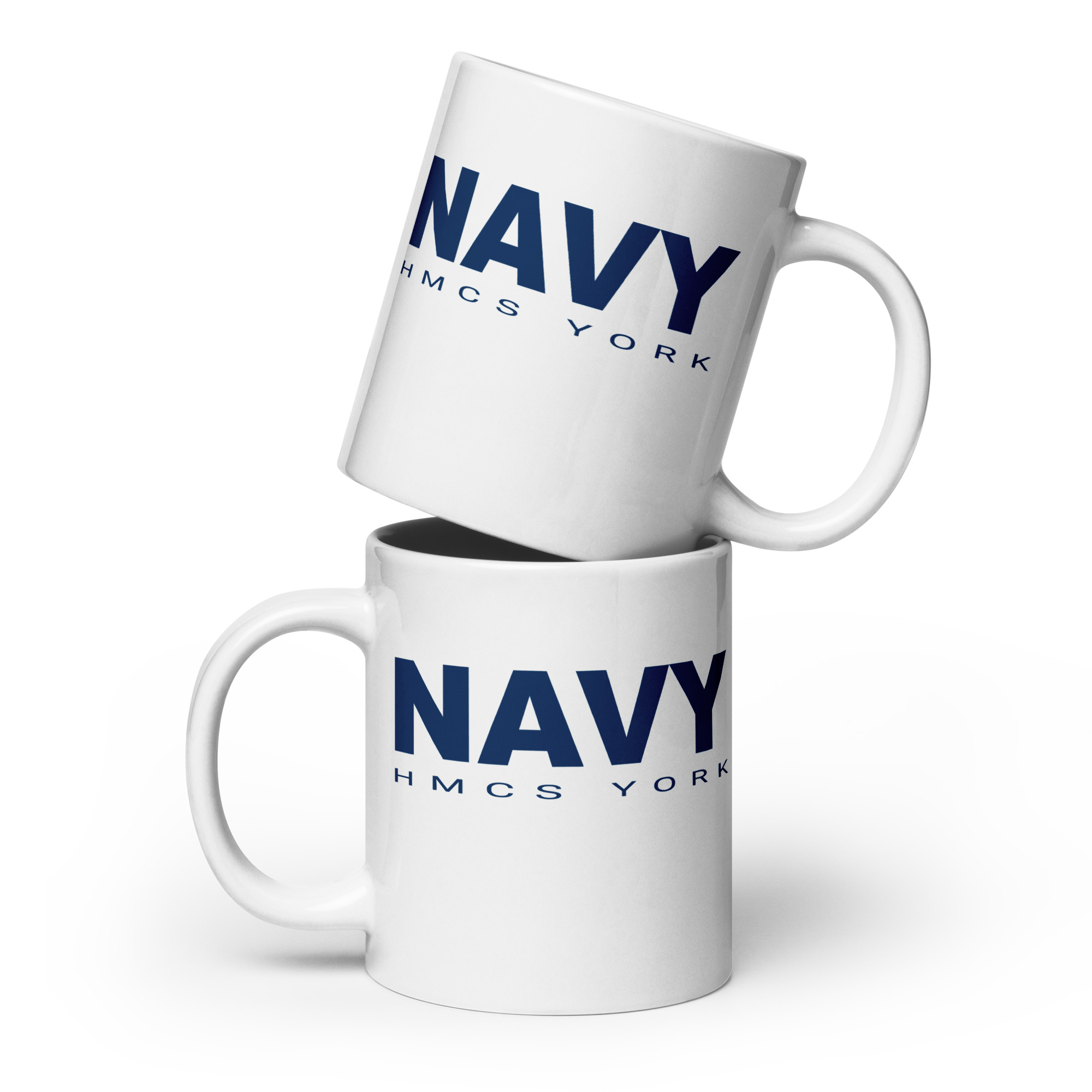 NAVY HMCS YORK White glossy mug