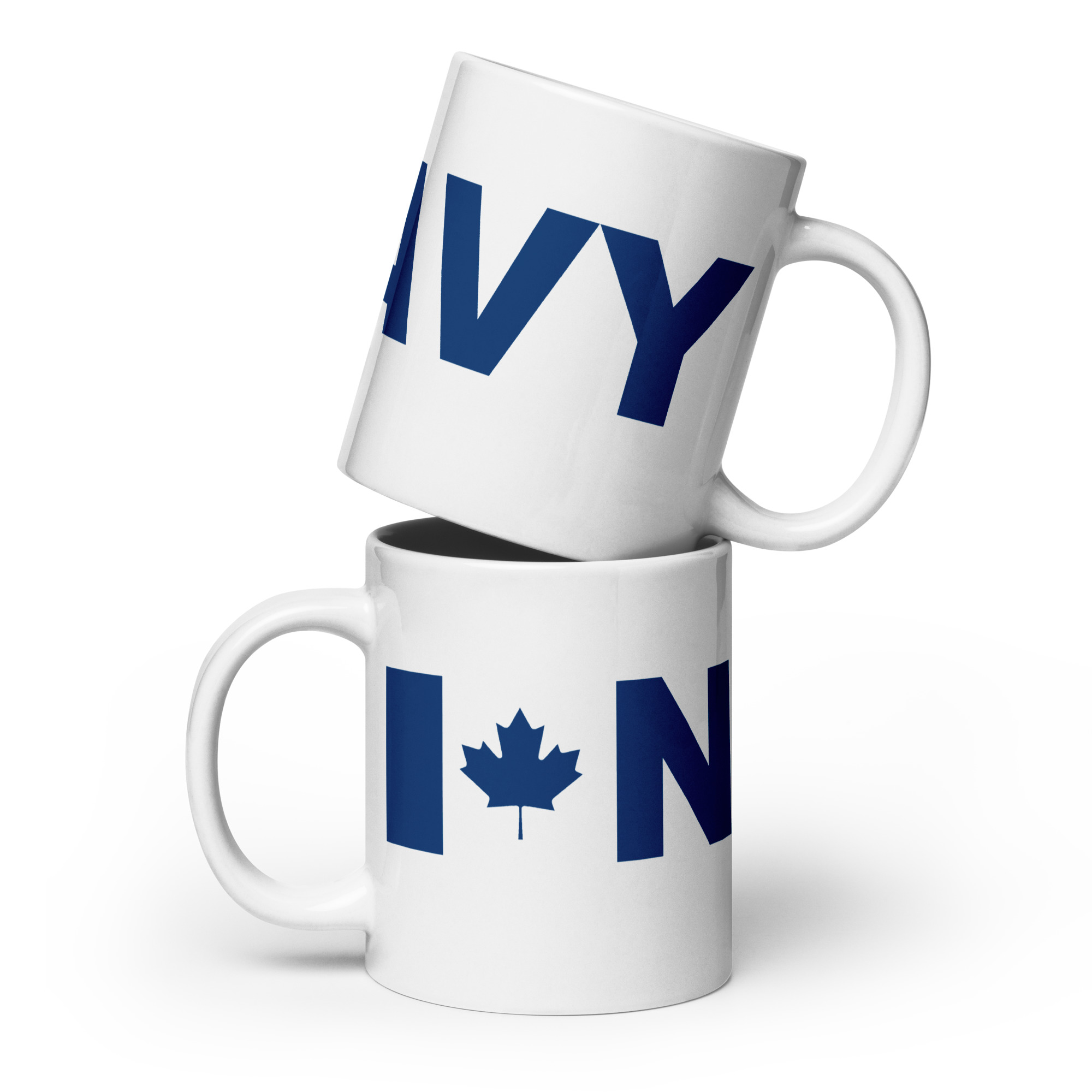 CDN NAVY White glossy mug