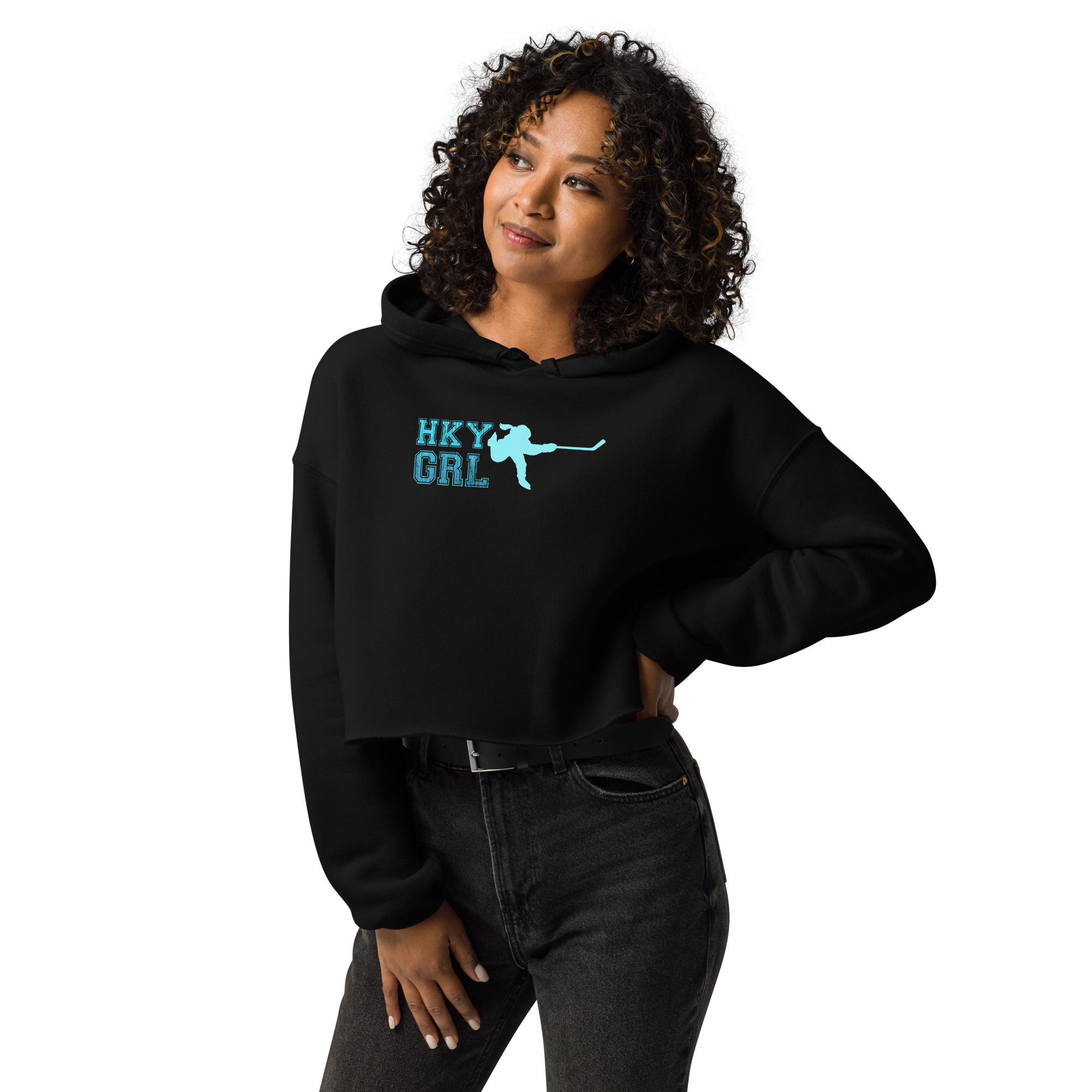 HKY GRL Crop Hoodie - Image 2