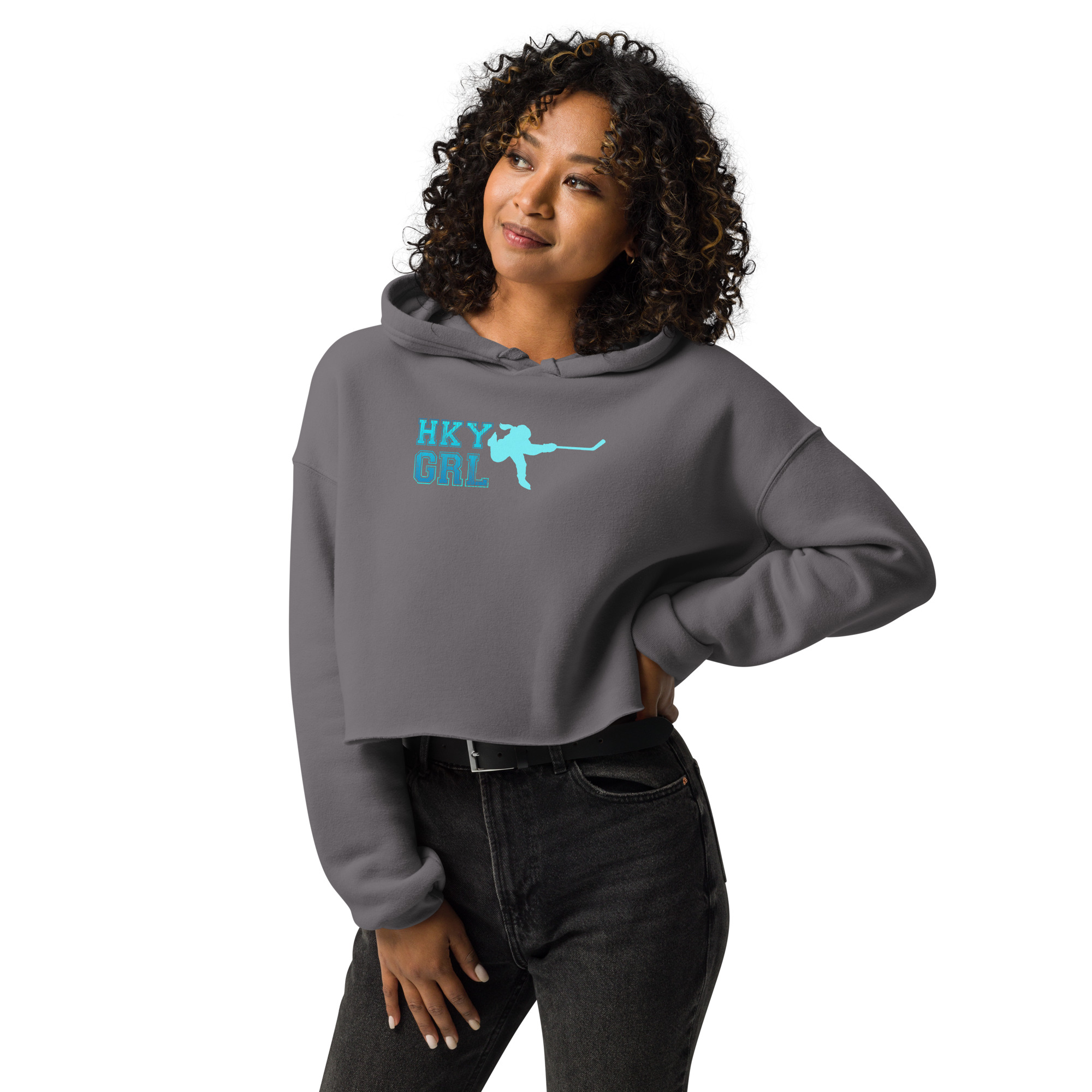 HKY GRL Crop Hoodie - Image 3