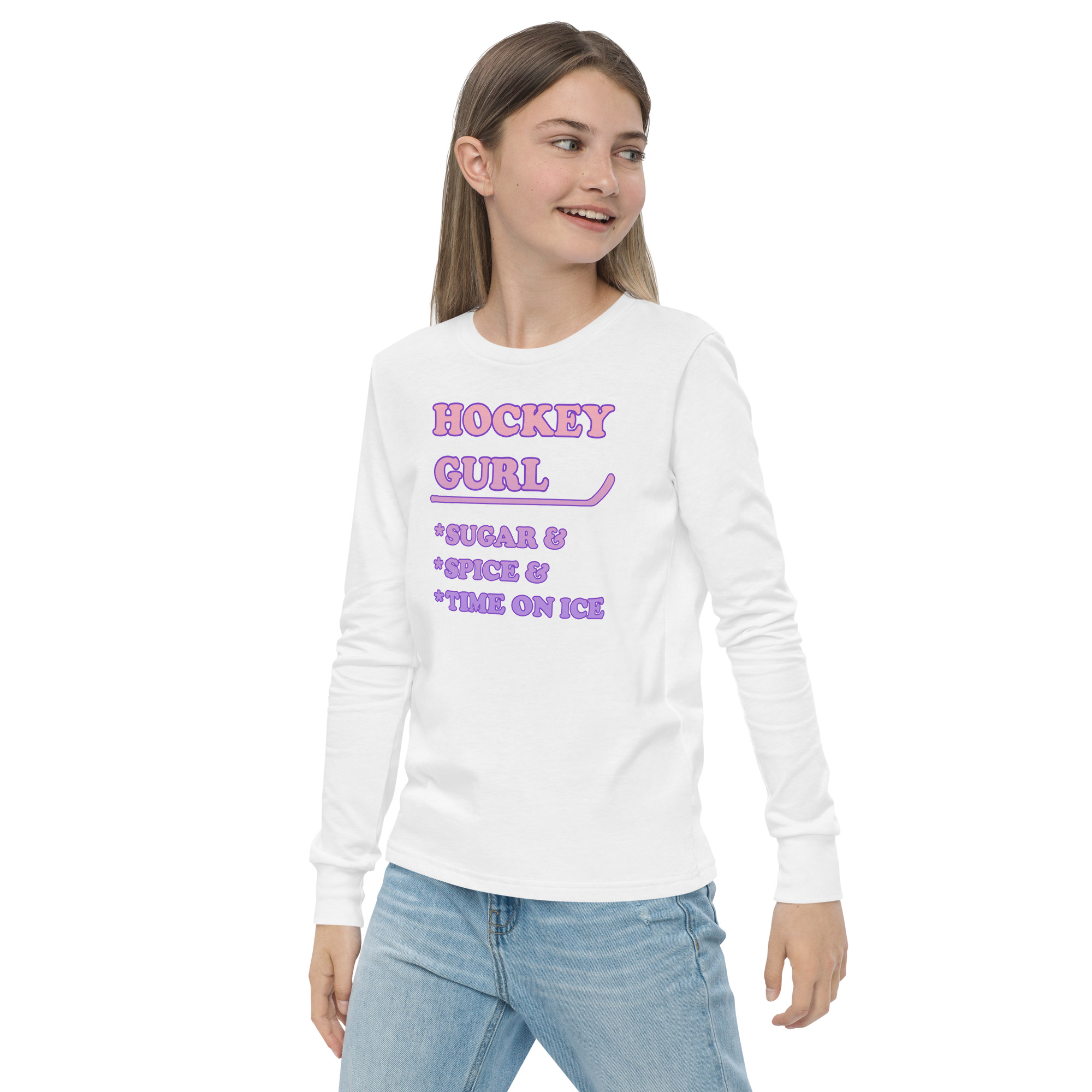 HOCKEY GURL Sugar&Spice&TimeOnIce Youth long sleeve tee - Image 5