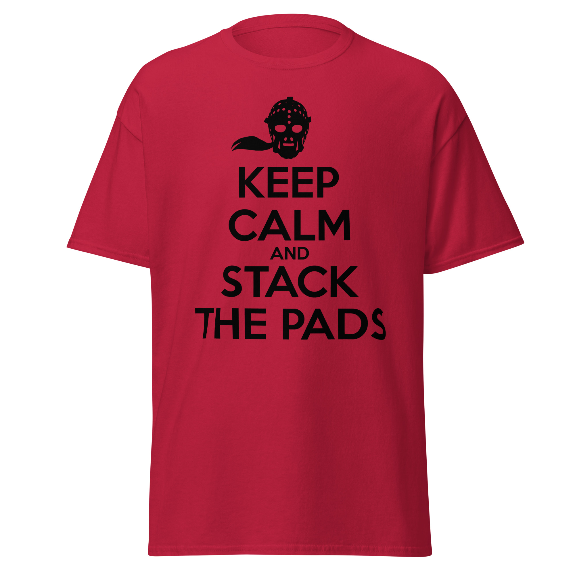 KEEP CALM AND STACK THE PADS (Female Hockey) Unisex classic tee - Image 3