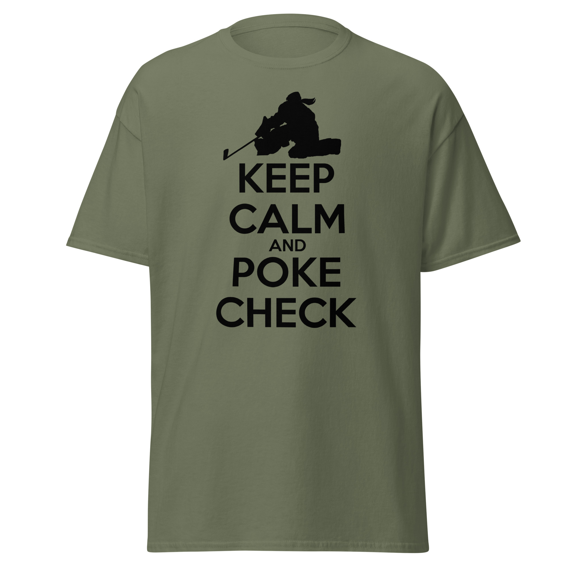 KEEP CALM AND POKE CHECK (Female Hockey) Unisex classic tee - Image 7
