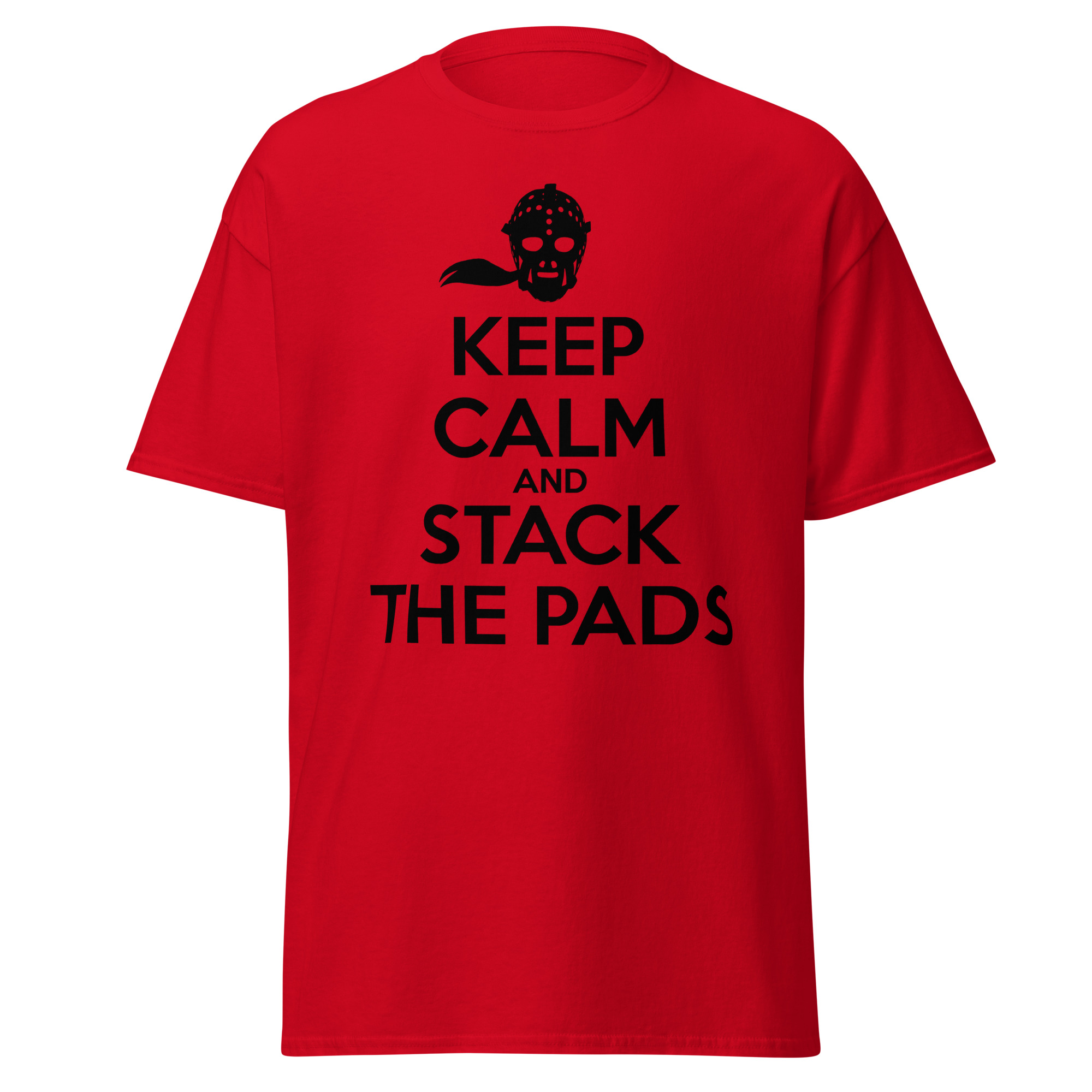 KEEP CALM AND STACK THE PADS (Female Hockey) Unisex classic tee - Image 2