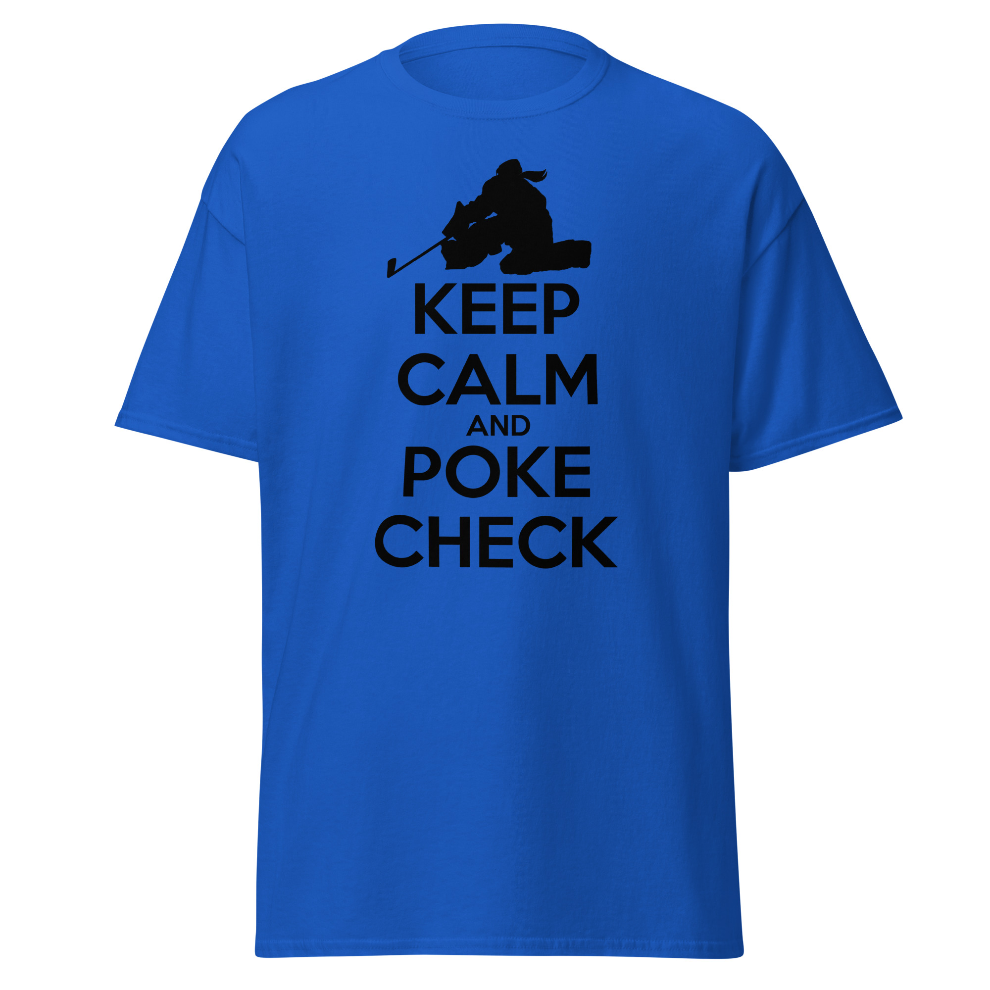 KEEP CALM AND POKE CHECK (Female Hockey) Unisex classic tee - Image 4