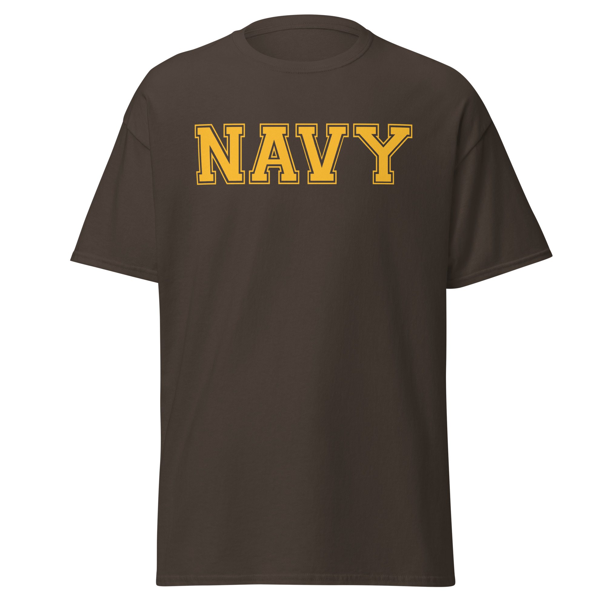 NAVY (varsity yellow) Unisex classic tee - Image 6