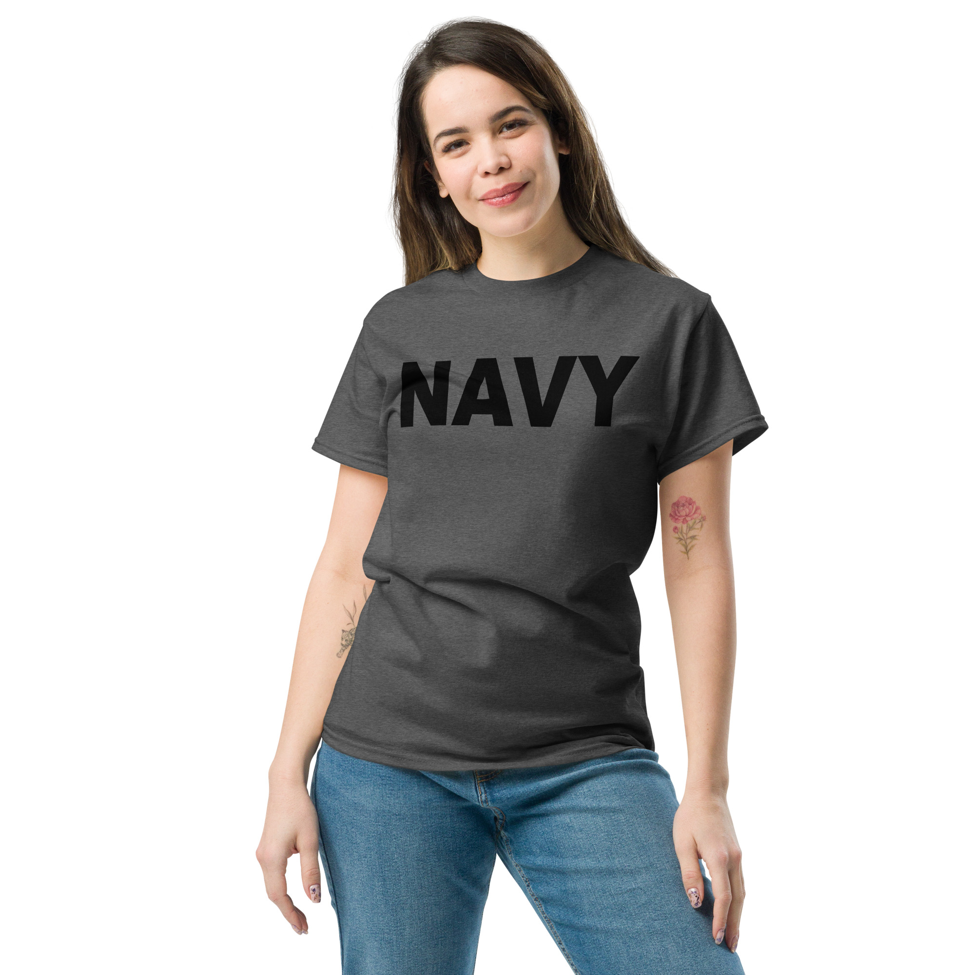 NAVY (Black) Unisex classic tee - Image 3