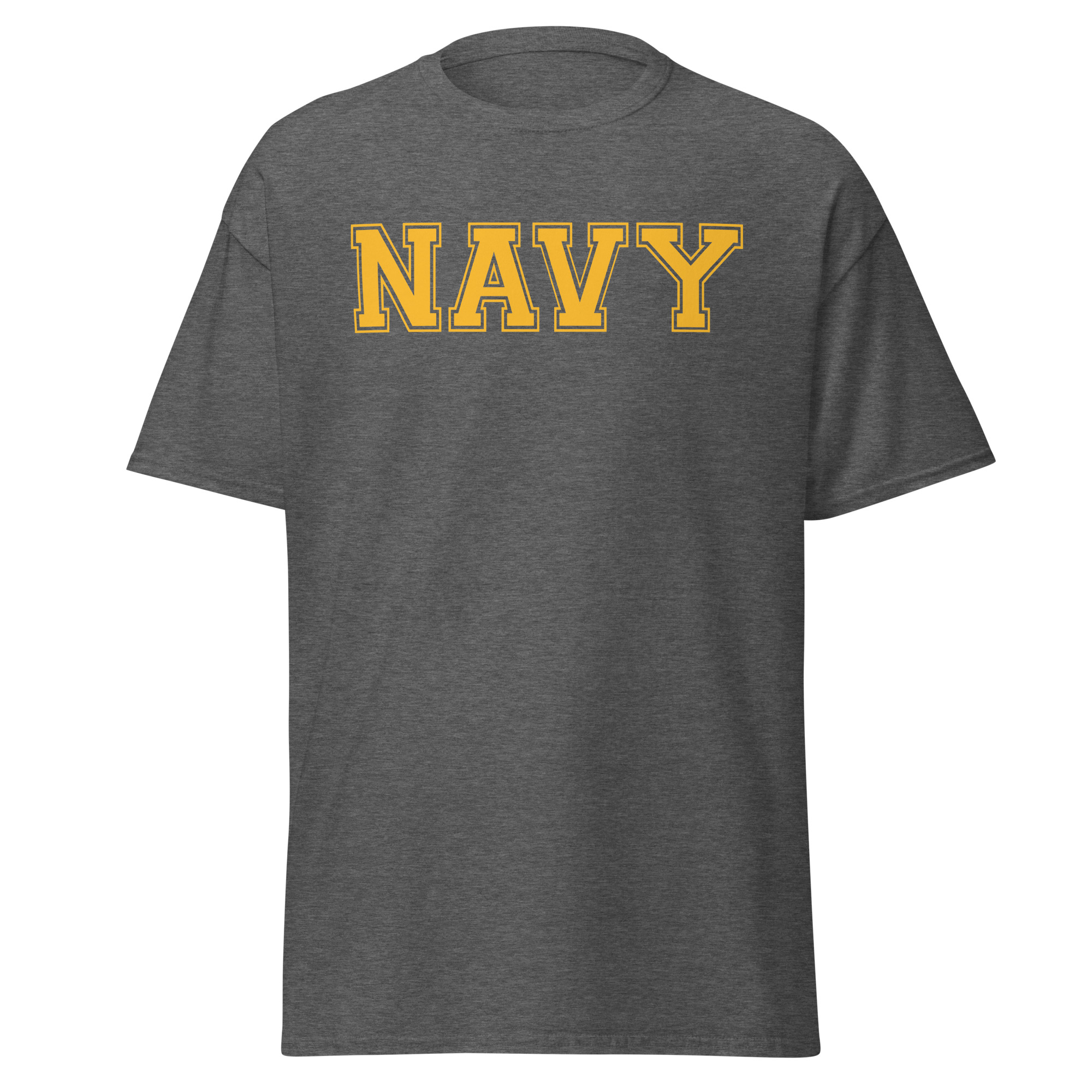 NAVY (varsity yellow) Unisex classic tee - Image 7
