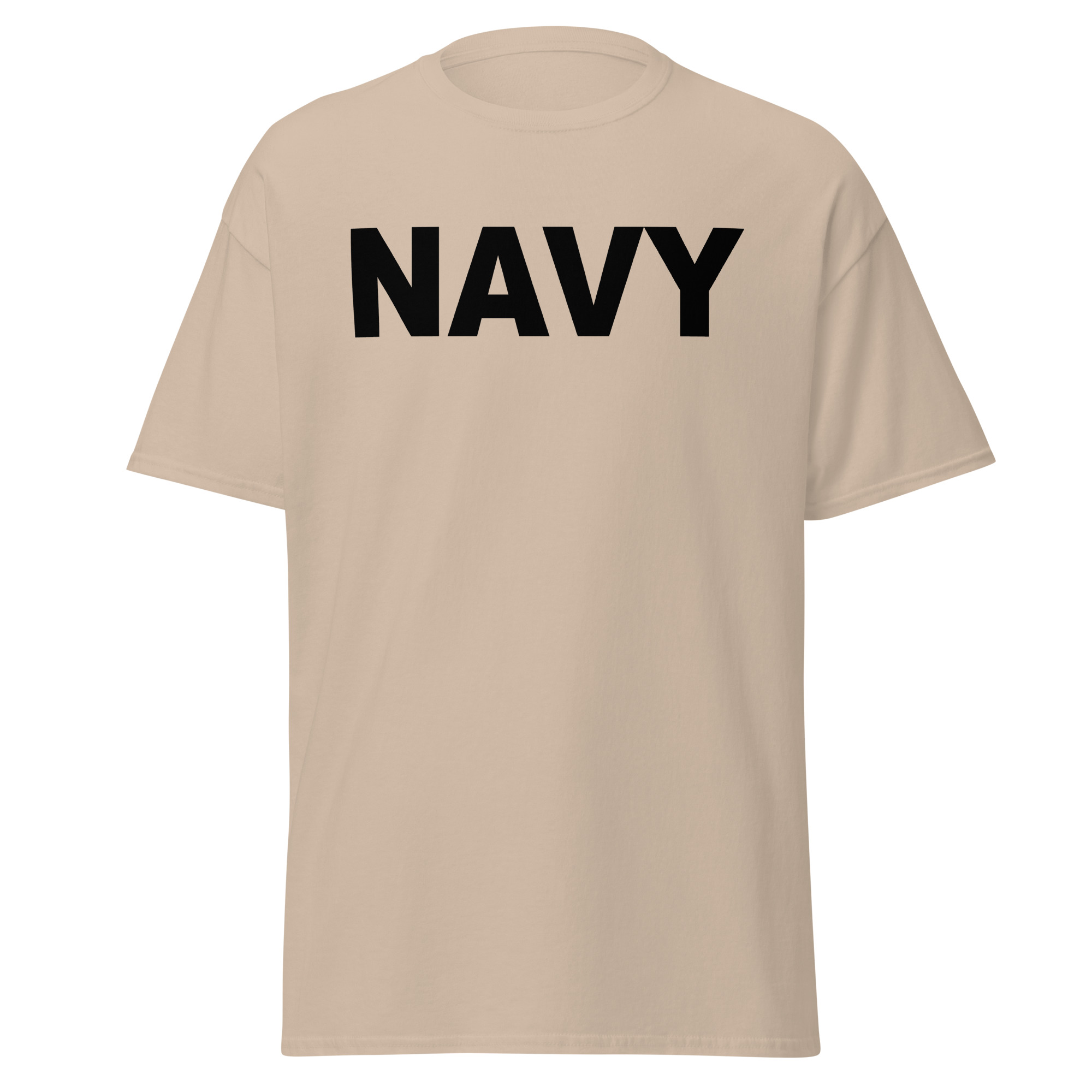 NAVY (Black) Unisex classic tee - Sand, L