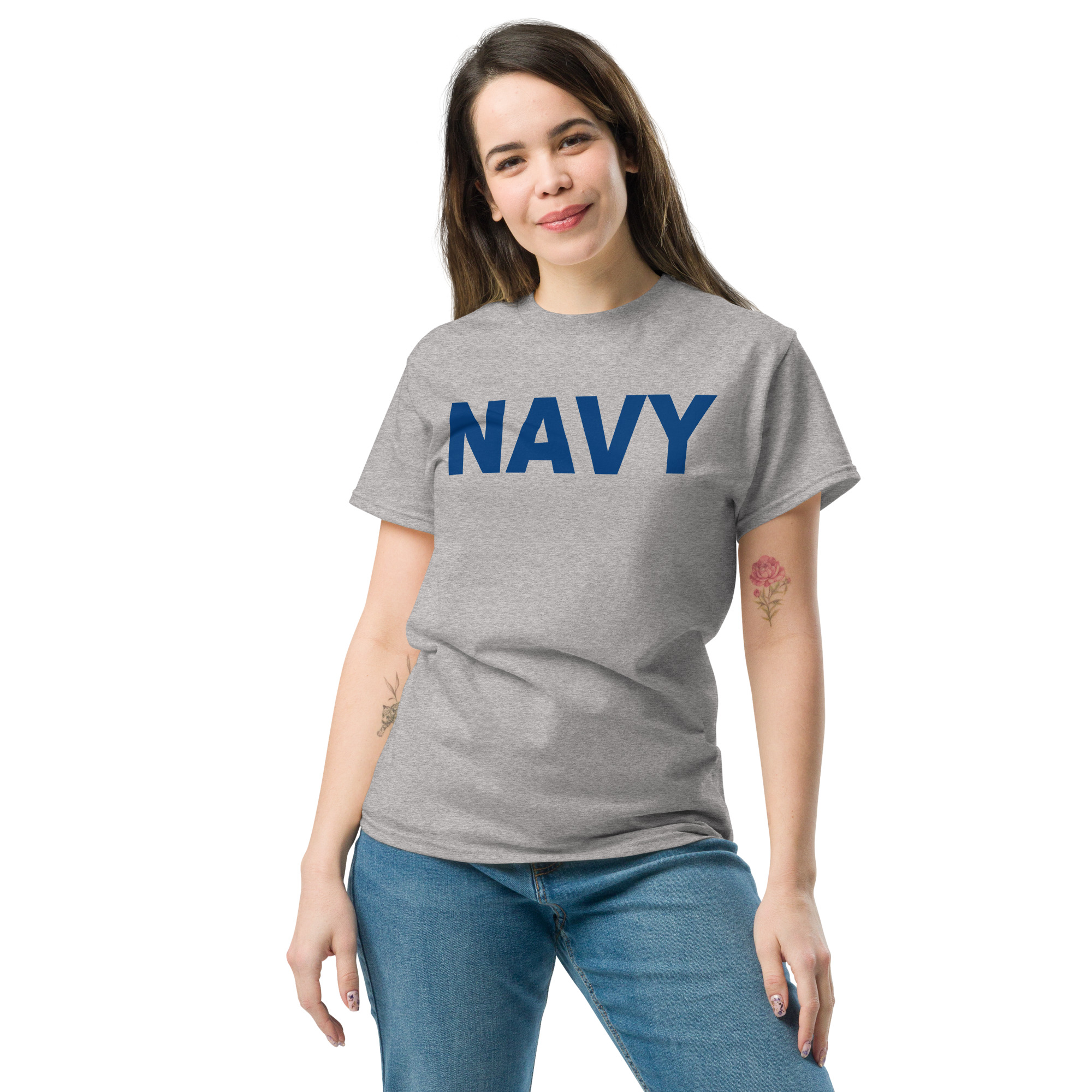 NAVY (Blue) Unisex classic tee - Image 3