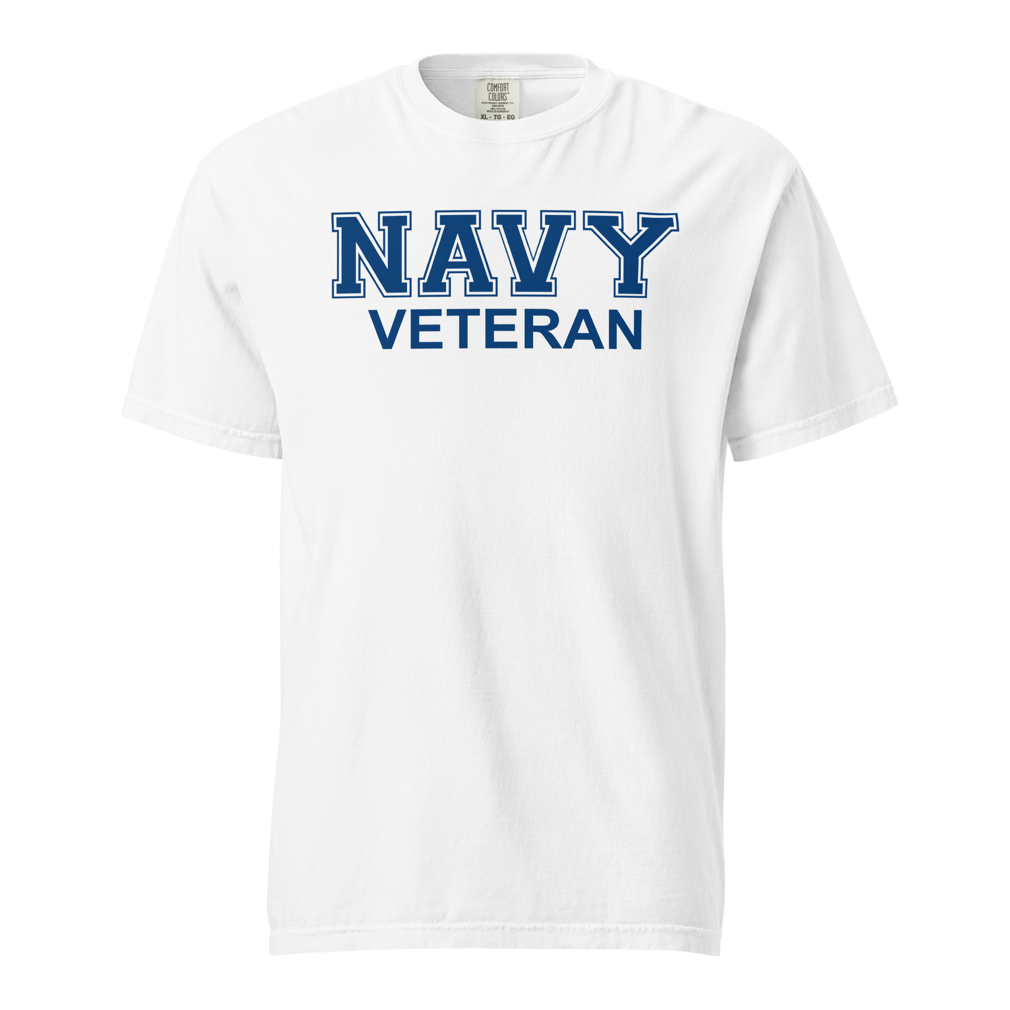 NAVY VETERAN (Blue Text) Unisex garment-dyed heavyweight t-shirt - Image 8