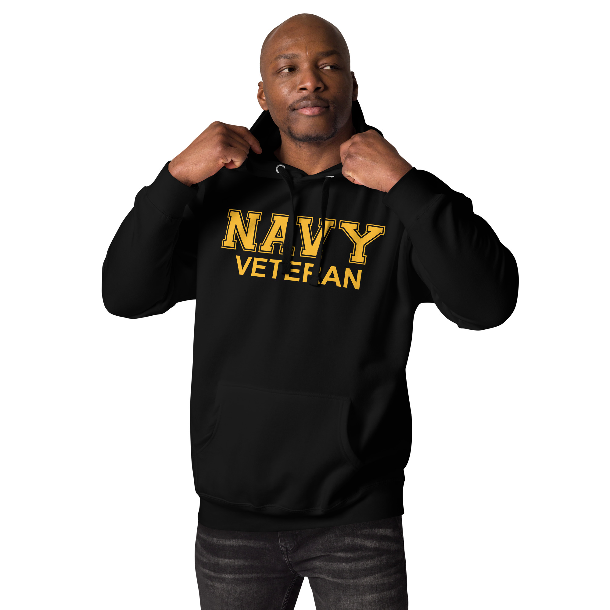 NAVY VETERAN (Yellow ) Unisex Hoodie - Image 3