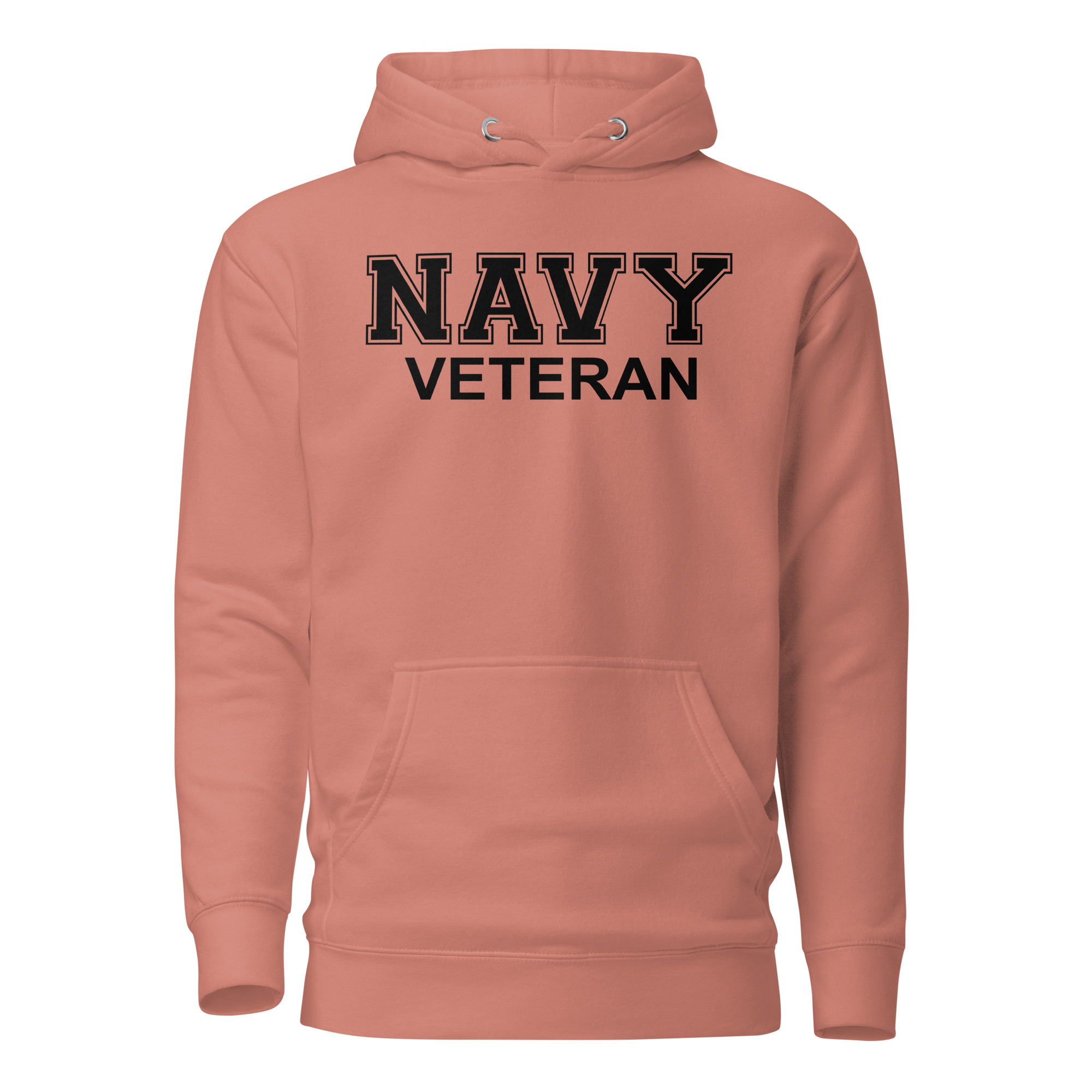 NAVY VETERAN (Black text) Unisex Hoodie - Image 7