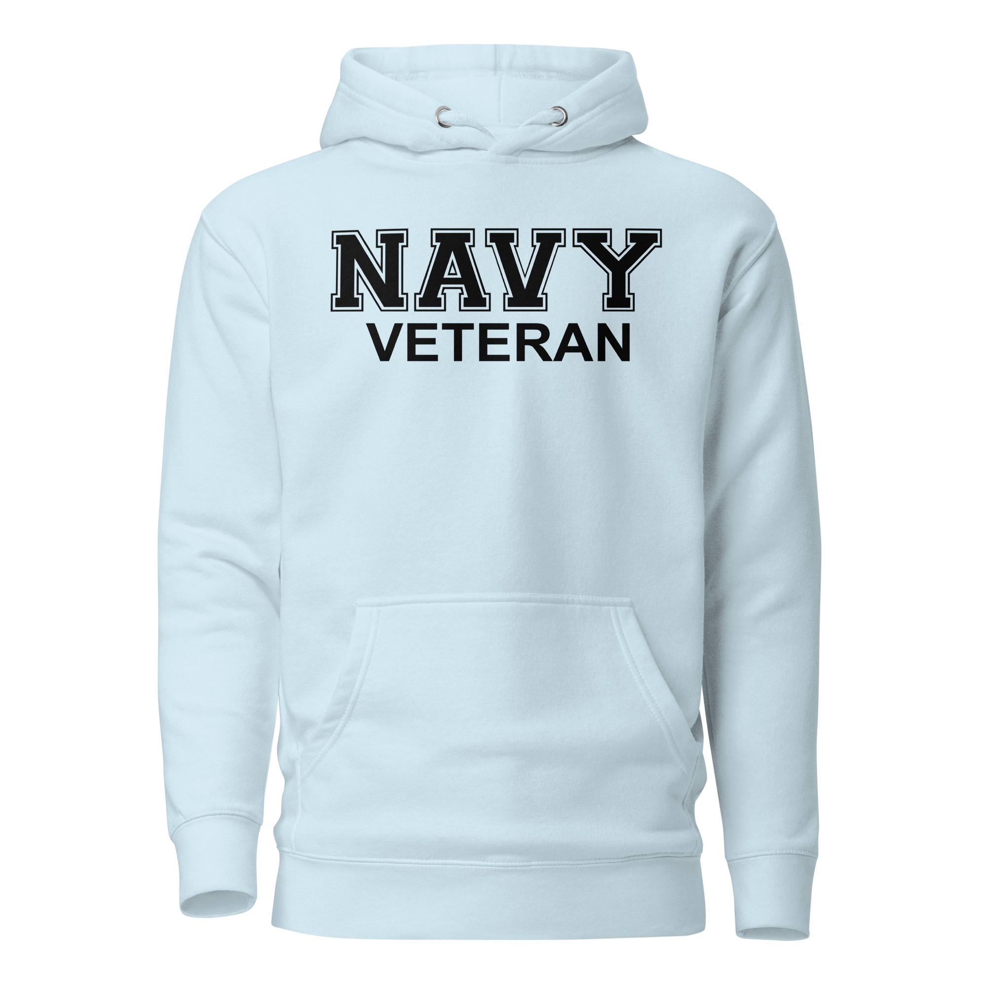 NAVY VETERAN (Black text) Unisex Hoodie - Image 8