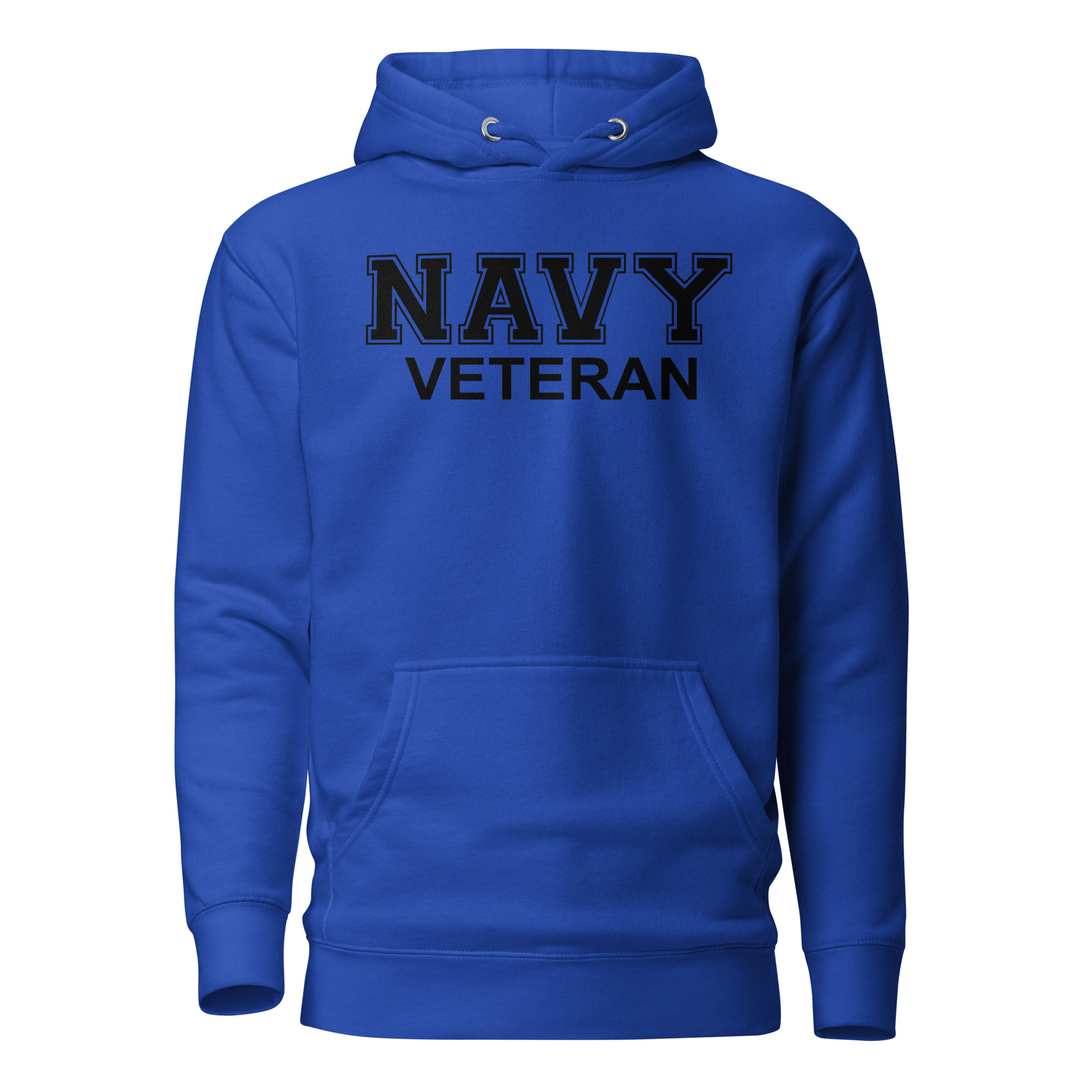 NAVY VETERAN (Black text) Unisex Hoodie - Image 5