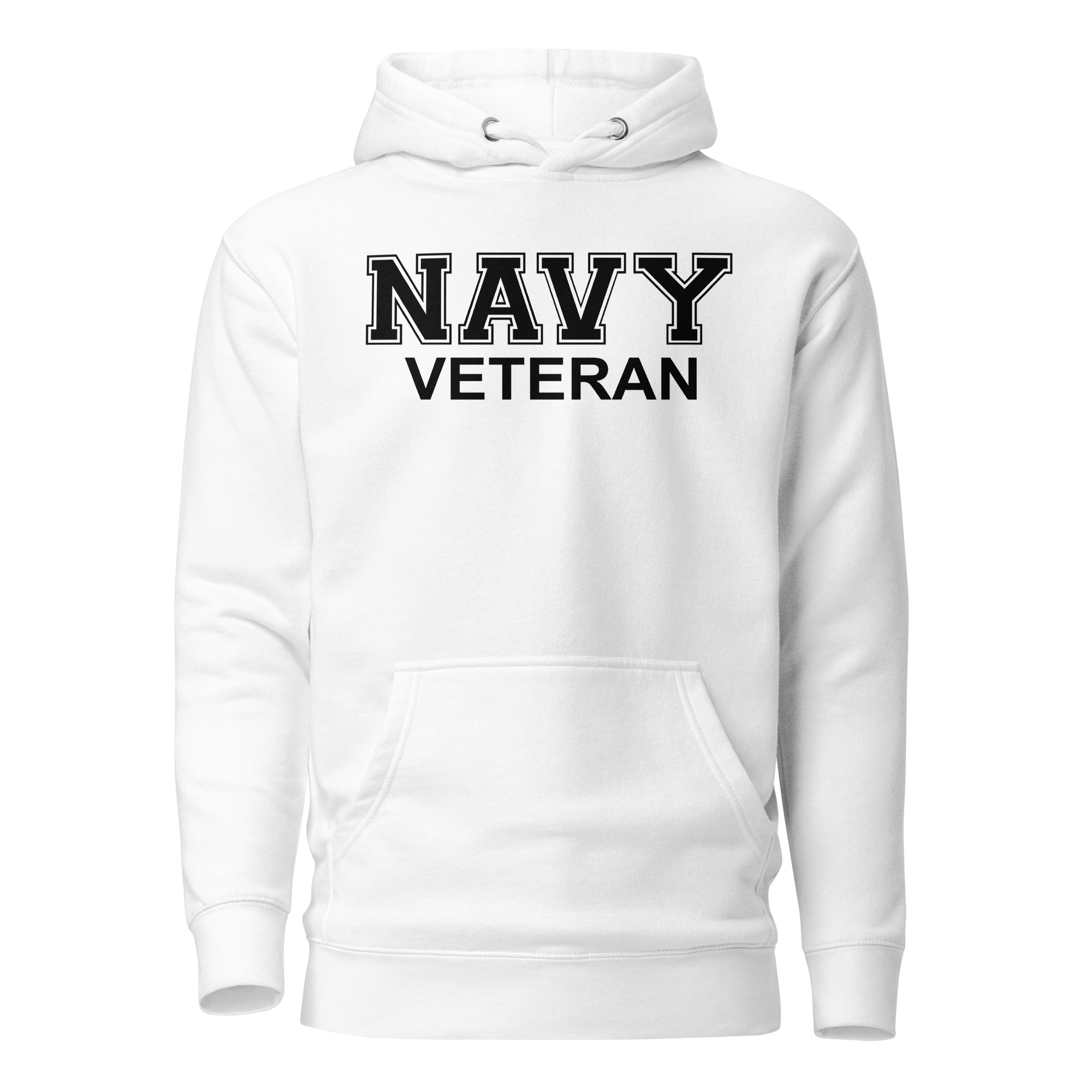 NAVY VETERAN (Black text) Unisex Hoodie - Image 10