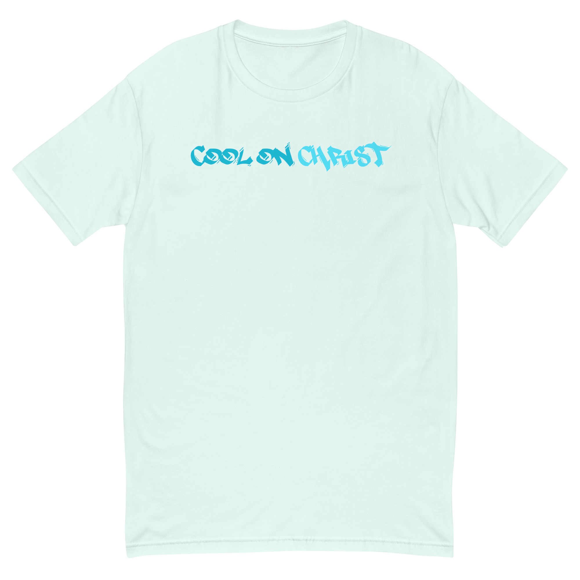 Cool On Christ Grafitti Blue Fitted Short Sleeve T-shirt - Image 6