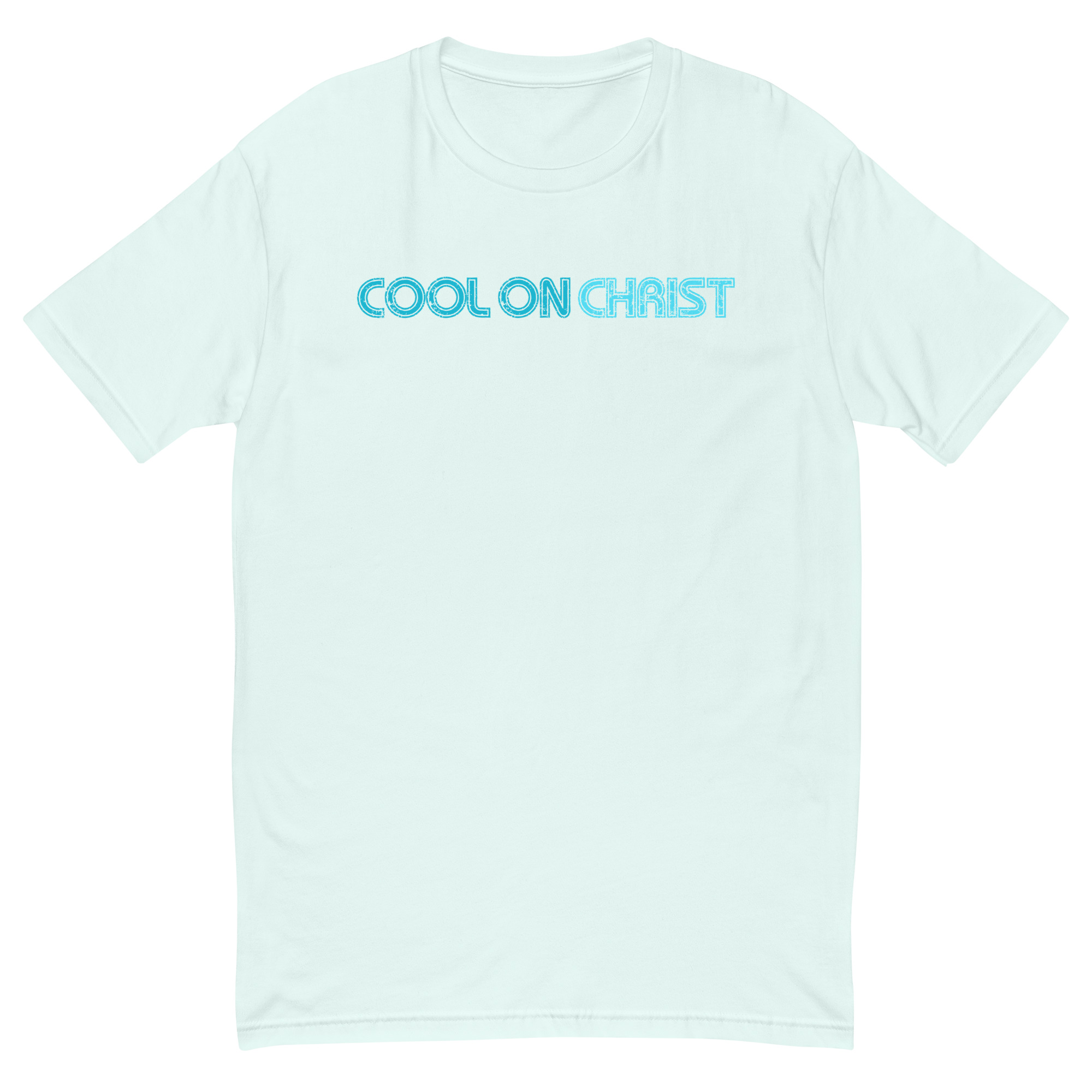 Cool On Christ Retro Blue Fitted Short Sleeve T-shirt - Image 7