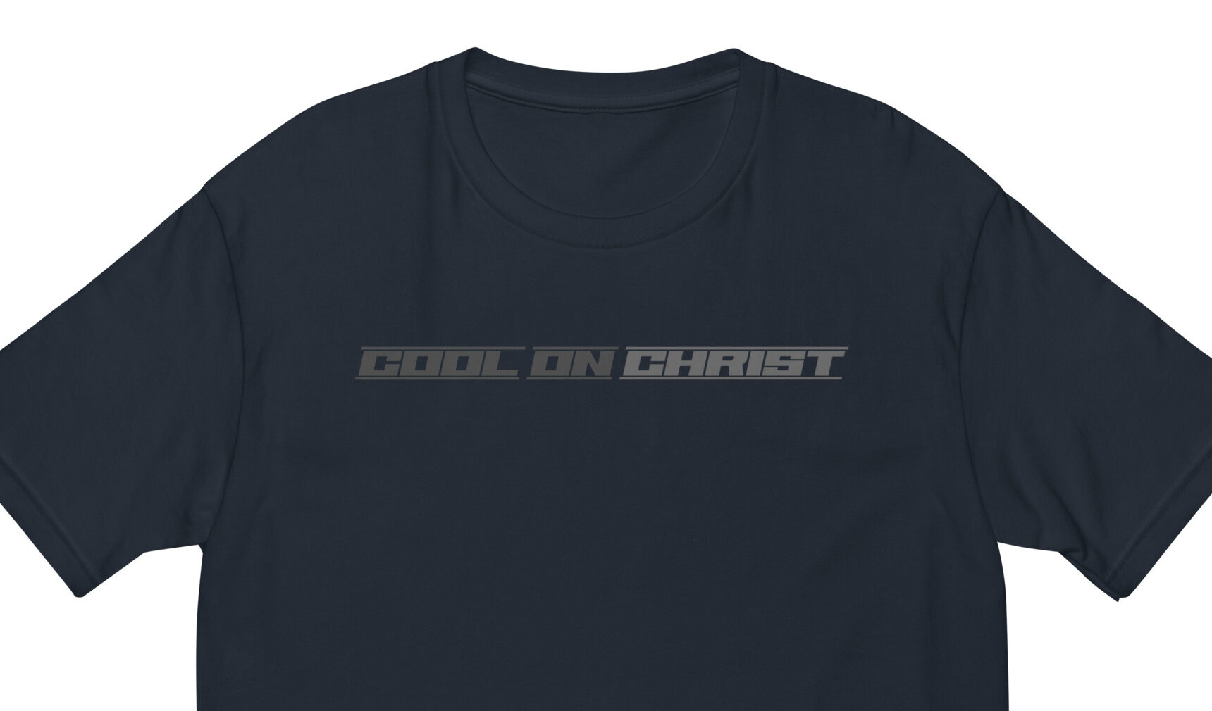 Cool On Christ Modern Grey Fitted Short Sleeve T-shirt - Image 3