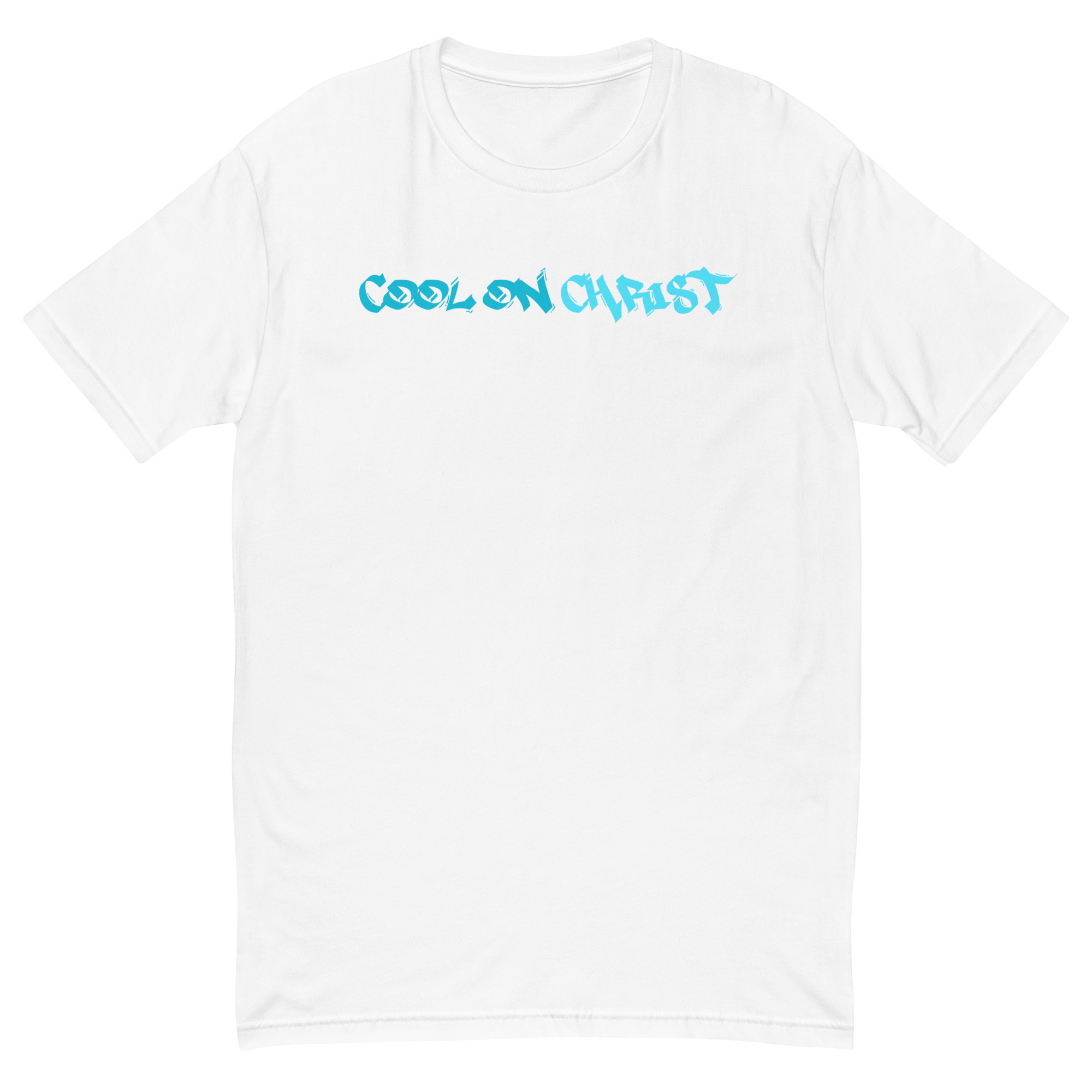 Cool On Christ Grafitti Blue Fitted Short Sleeve T-shirt - Image 7