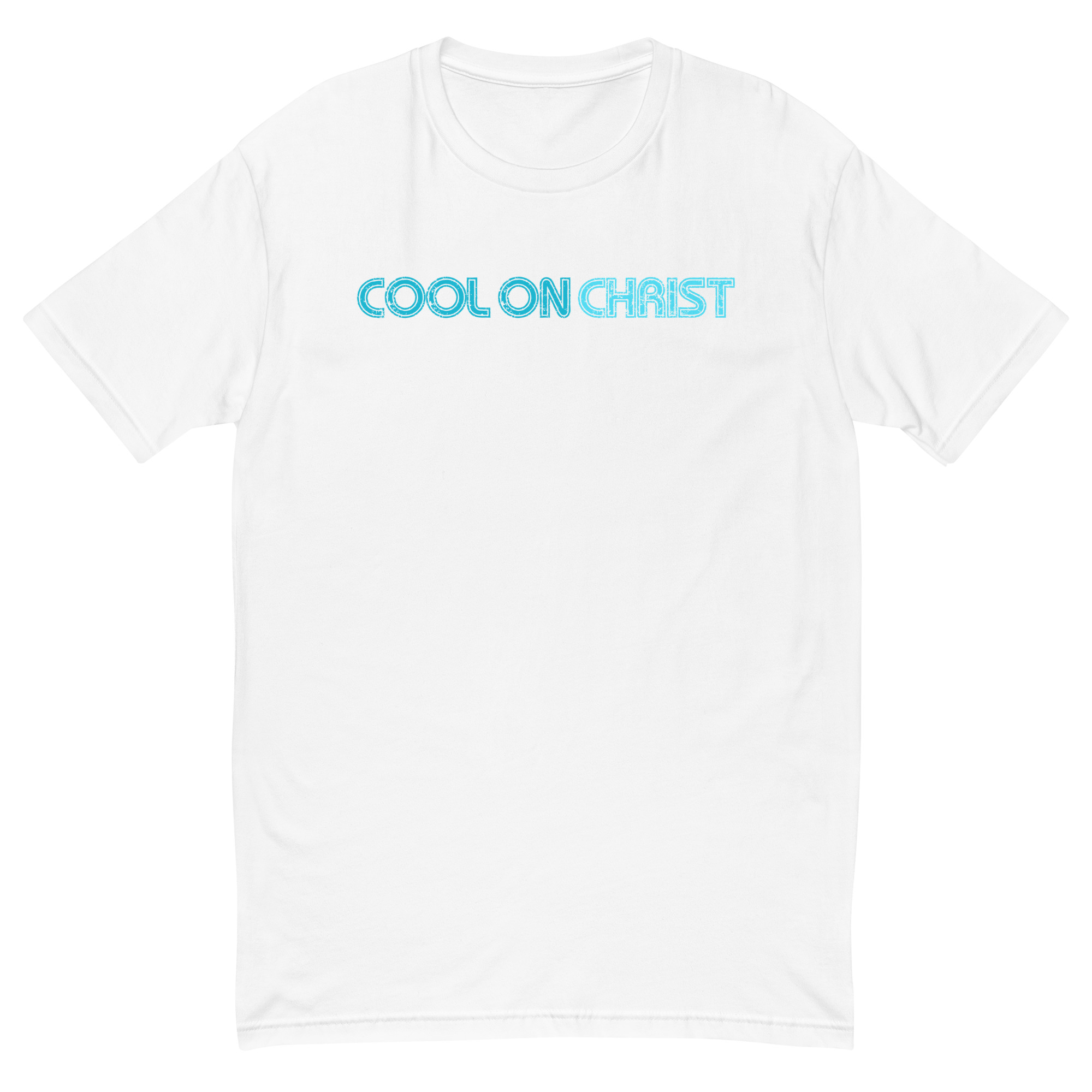 Cool On Christ Retro Blue Fitted Short Sleeve T-shirt - Image 8