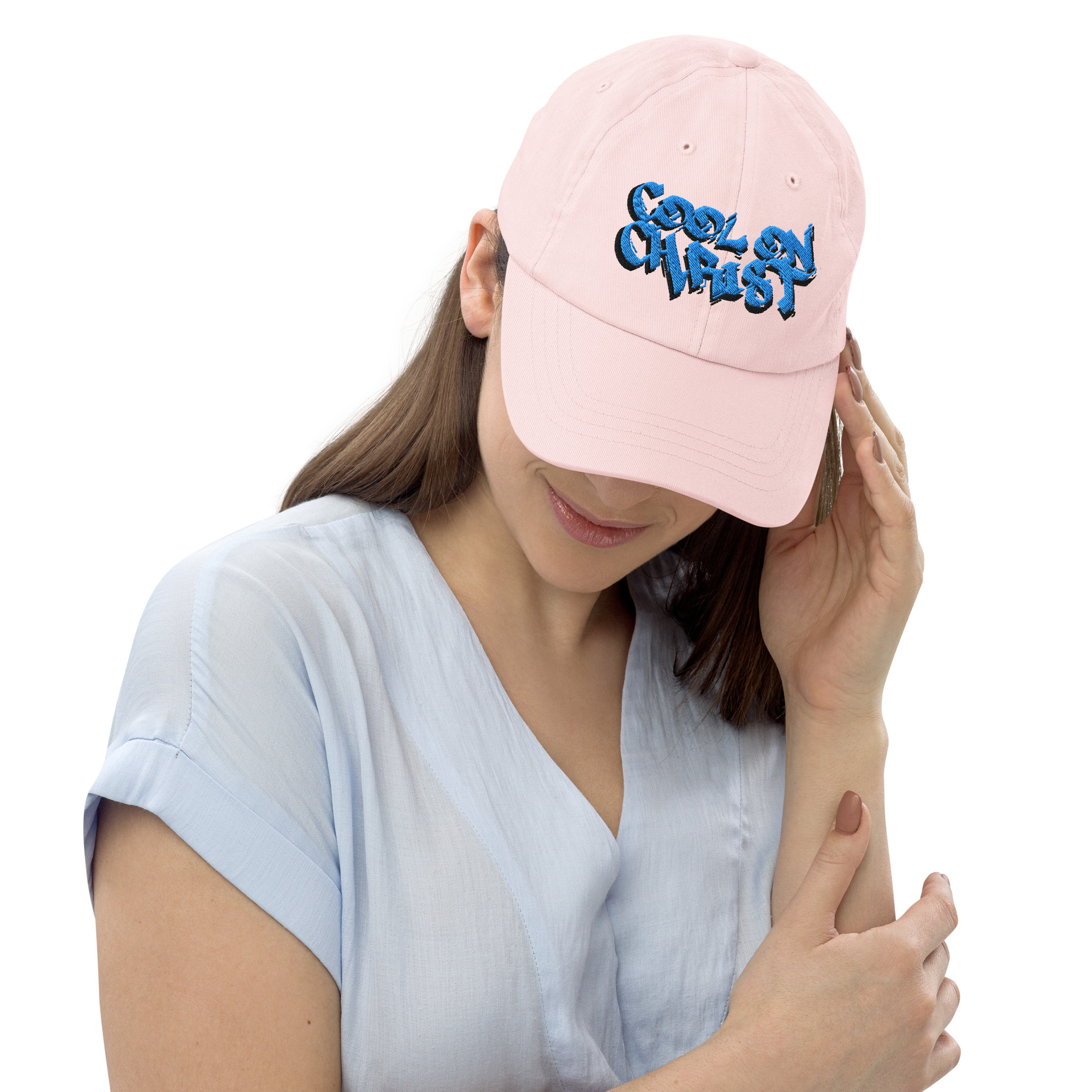 Cool On Christ Grafitti with Shadow Pastel baseball hat - Image 3