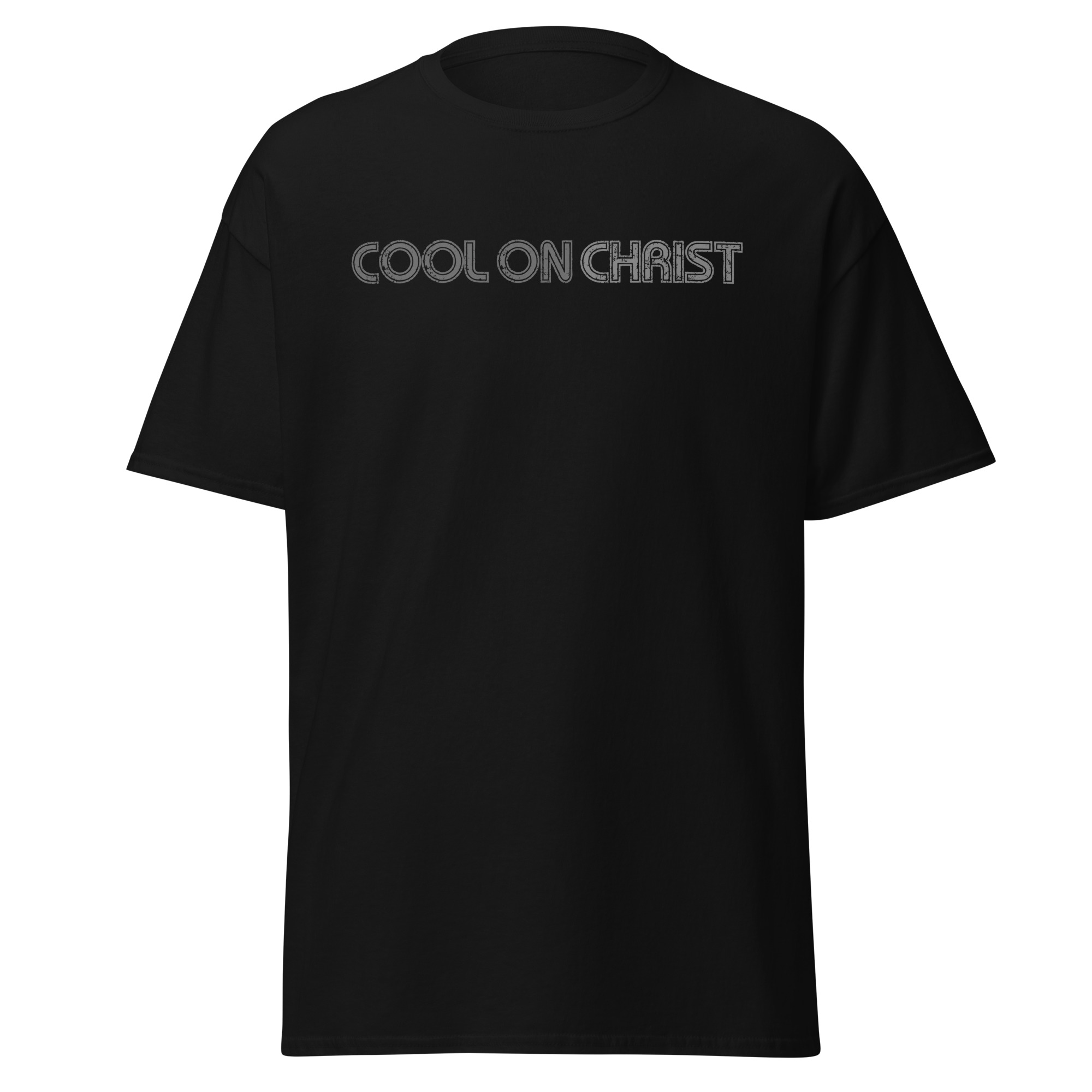 COOL ON CHRIST Retro Grey Unisex Gildan classic tee - Image 5