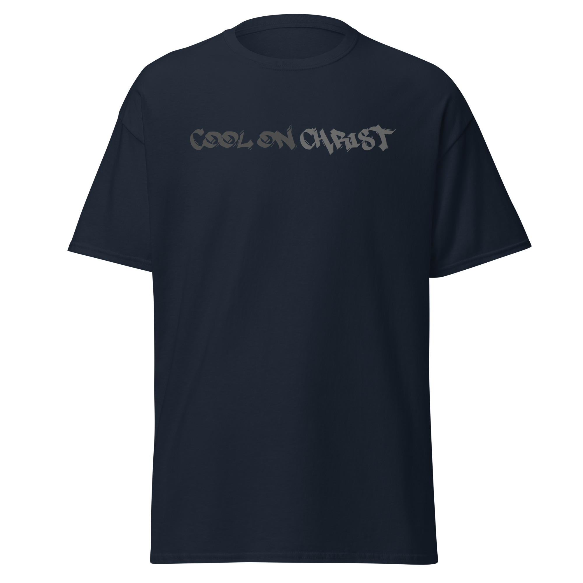 COOL ON CHRIST Grafitti Grey Unisex Gildan classic tee - Image 6