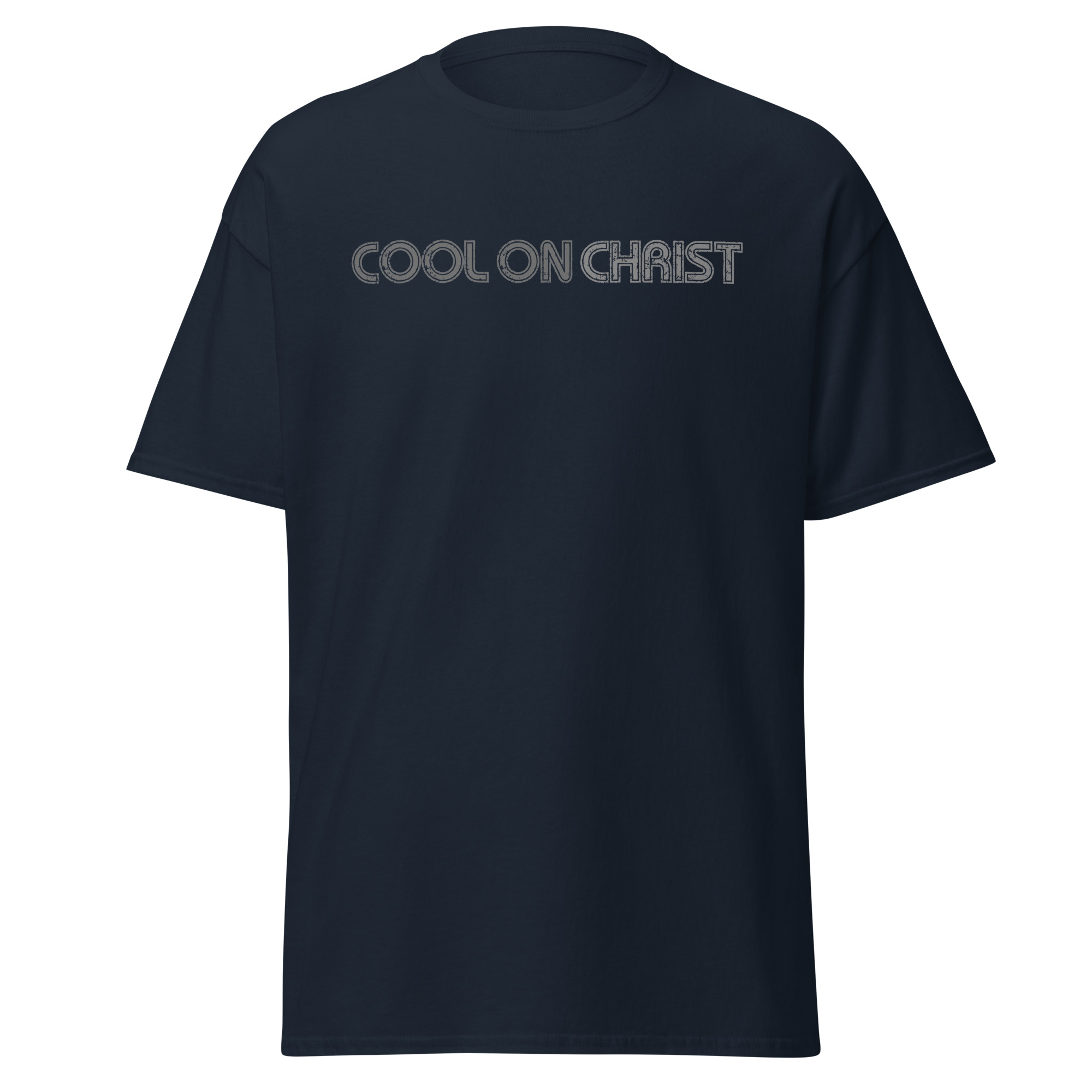 COOL ON CHRIST Retro Grey Unisex Gildan classic tee - Image 6