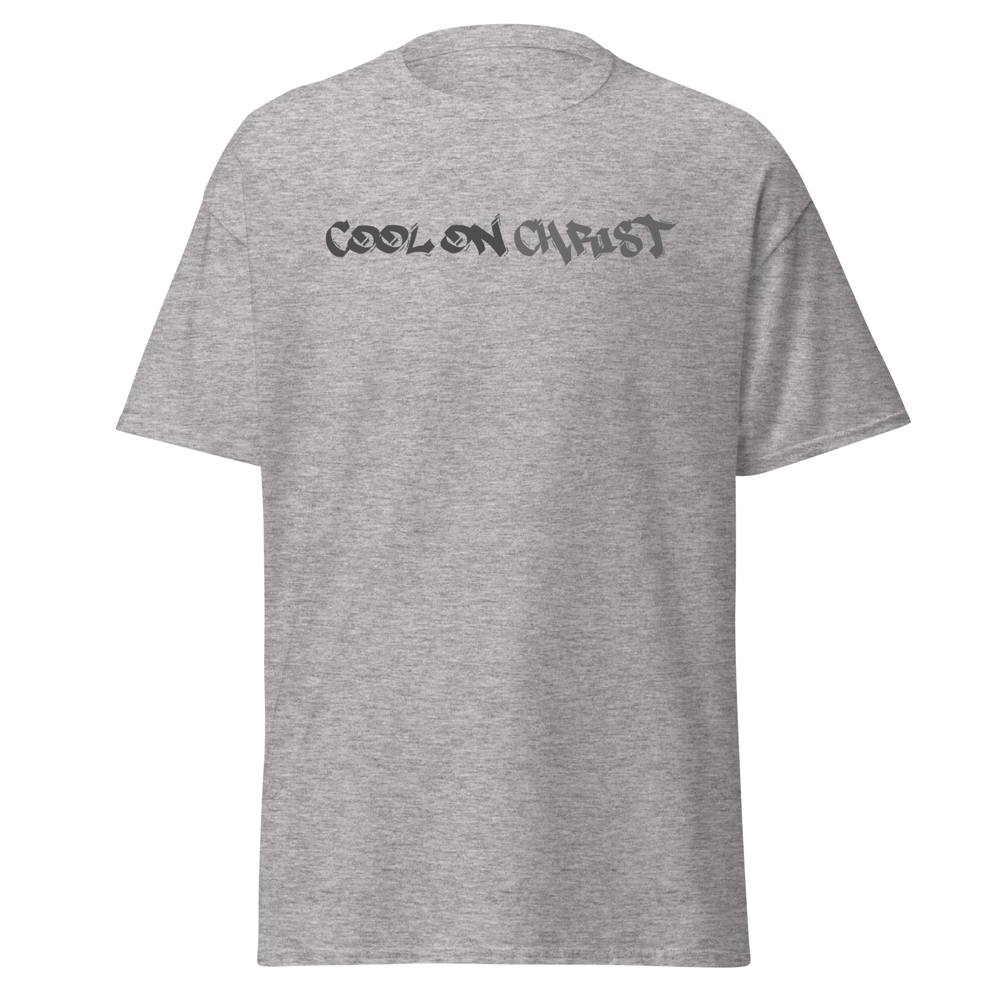 COOL ON CHRIST Grafitti Grey Unisex Gildan classic tee - Image 9