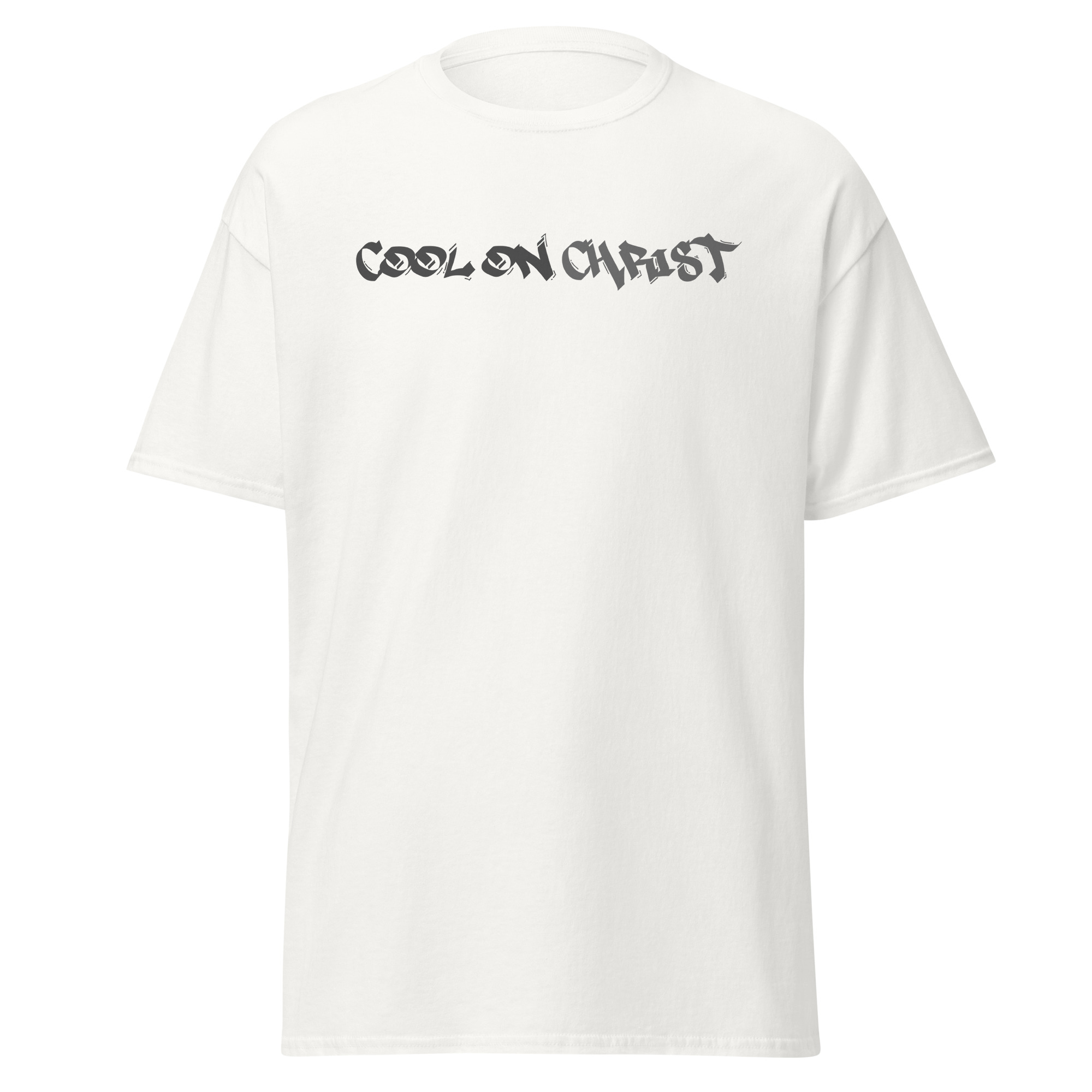 COOL ON CHRIST Grafitti Grey Unisex Gildan classic tee - Image 13