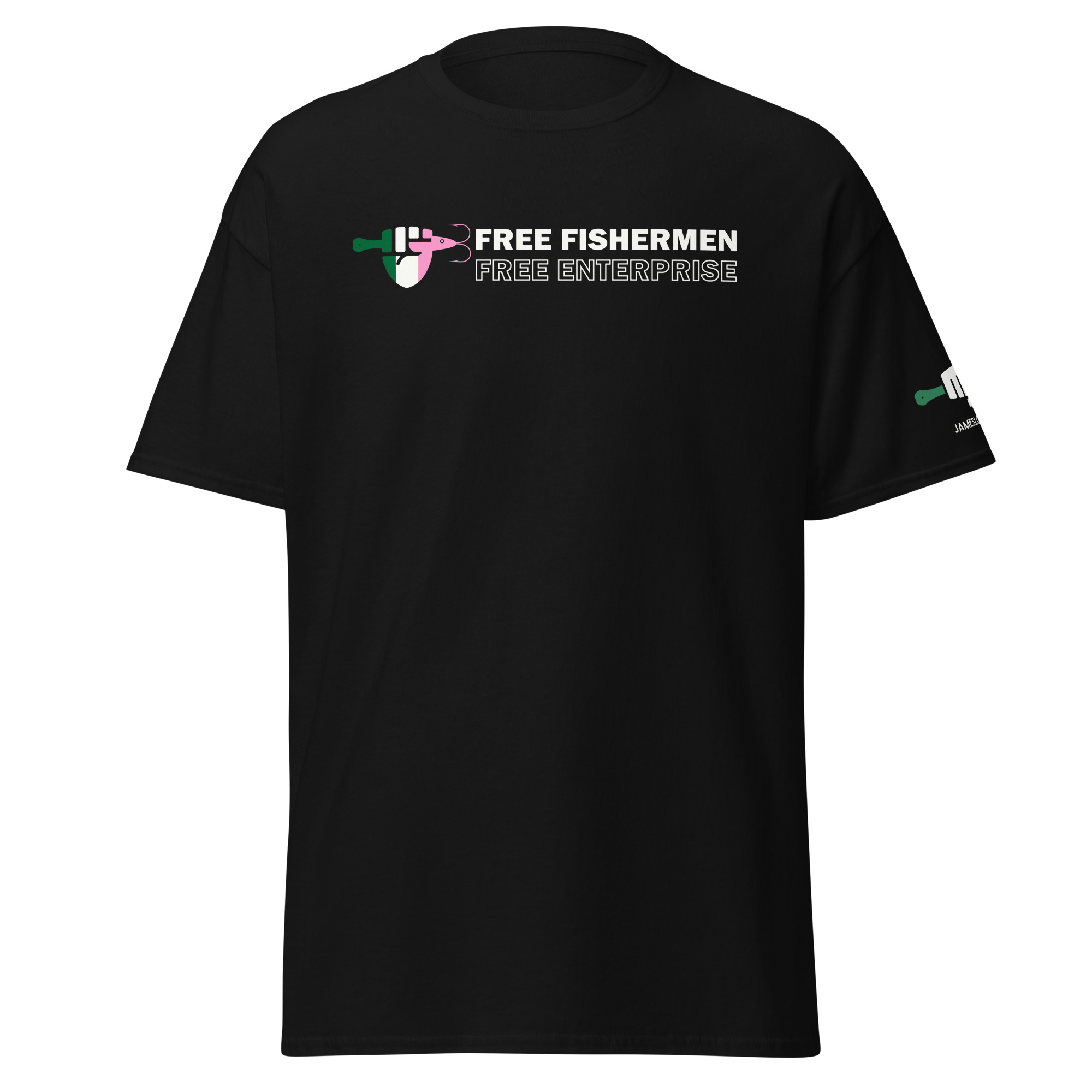 FIST & JIGGER: FREE FISHERMEN FREE ENTERPRISE (Republic Logo) Unisex classic tee