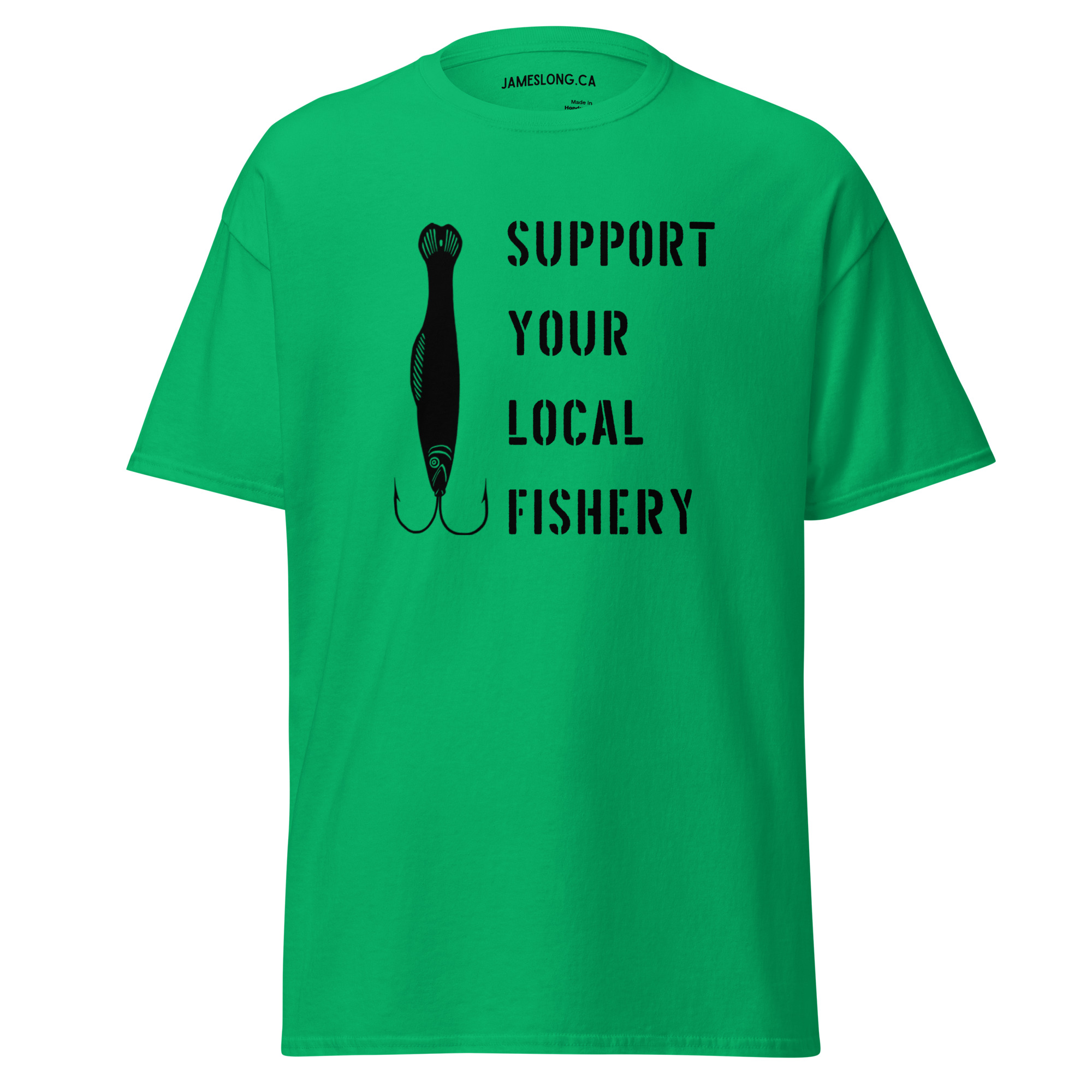 SUPPORT YOUR LOCAL FISHERY (Black Logo) Unisex classic tee - Image 6