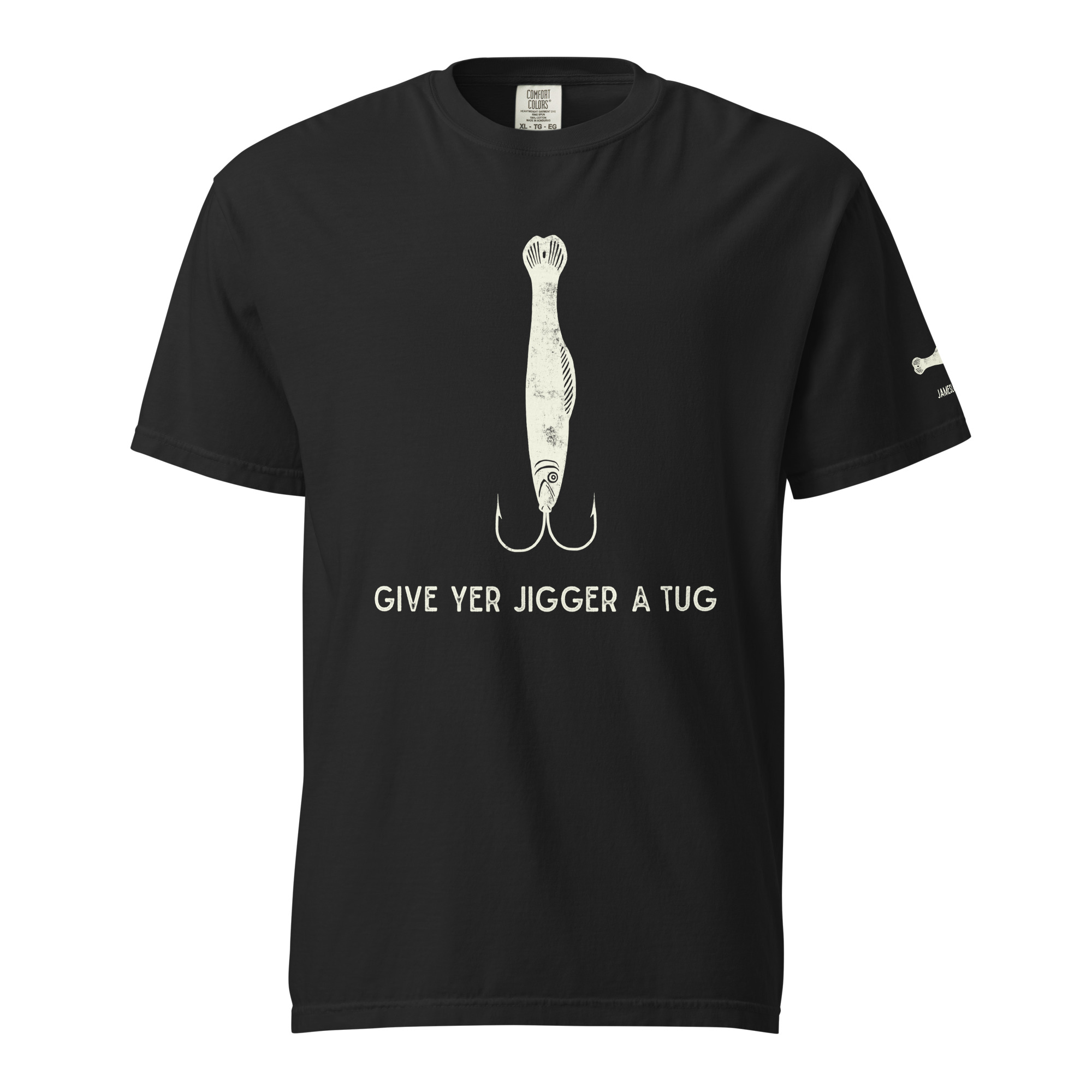 GIVE YER JIGGER A TUG Unisex garment-dyed heavyweight t-shirt - Image 2