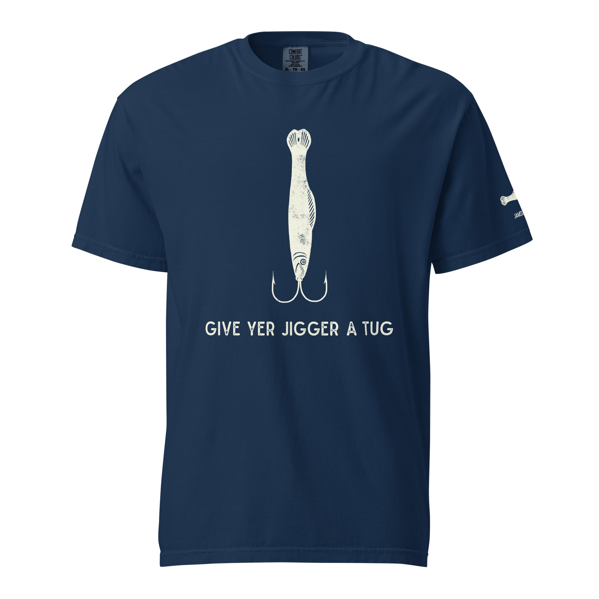 GIVE YER JIGGER A TUG Unisex garment-dyed heavyweight t-shirt - Image 4