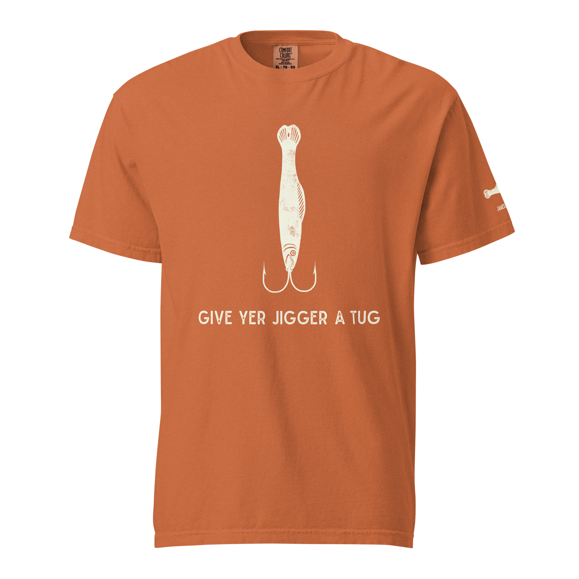 GIVE YER JIGGER A TUG Unisex garment-dyed heavyweight t-shirt